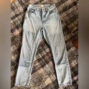 Everlane the 90’s Cheeky Jean with Denim Patch Knees size 27